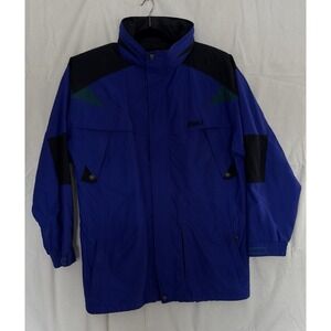 Nordica Classic Men L Blue Vented Storable‎ Hood Adjustable Waist Outdoor Jacket